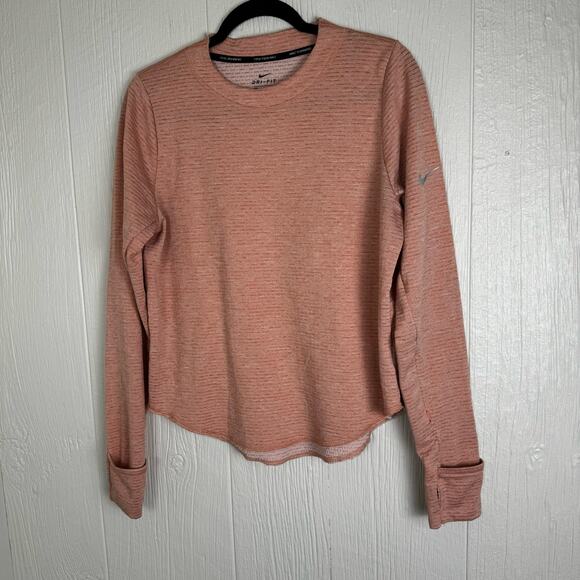 Nike Therma Sphere Element Salmon Dri Fit Long Sleeve Running  Size Medium Gym - Picture 7 of 8